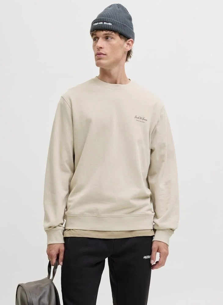 JACK & JONES Graphic Crew Neck Sweatshirt