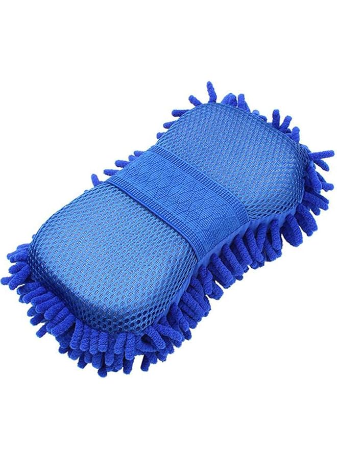 الكبريت قفازات غسيل السيارات، قفازات تنظيف، قفازات غسيل فائقة النعومة من الألياف الدقيقة الممتازة، إسفنجة لتنظيف السيارات والمنزل (أزرق) - Image 1
