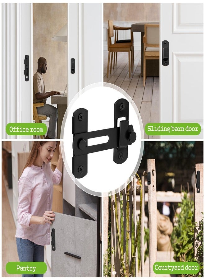 AUGHOA Barn Door Lock,180 Degree Door Lock,Flip Sliding Barn Door Lock,Flip Latch Gate Latch,Safety Door Lock for Bathroom, Sliding Door, Window, Garden, Garage, Outdoor - Image 2