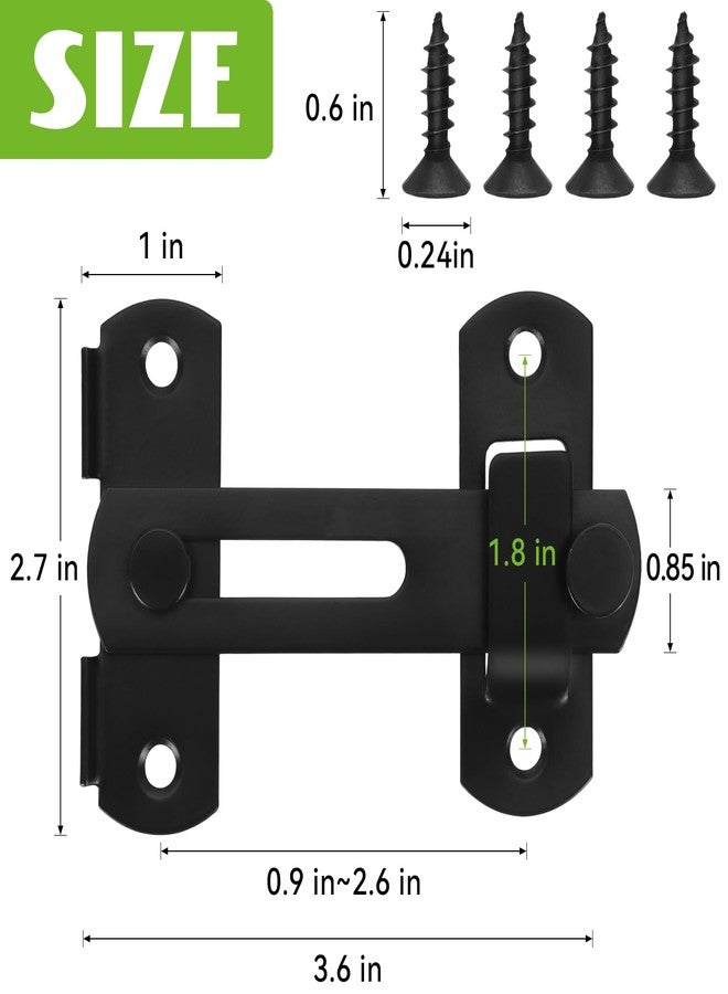 AUGHOA Barn Door Lock,180 Degree Door Lock,Flip Sliding Barn Door Lock,Flip Latch Gate Latch,Safety Door Lock for Bathroom, Sliding Door, Window, Garden, Garage, Outdoor - Image 5