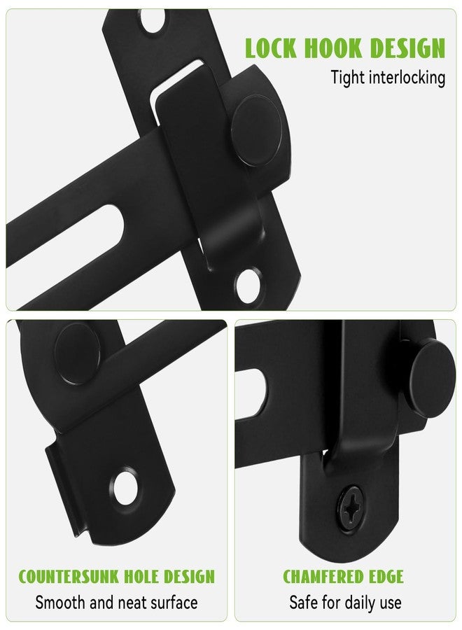 AUGHOA Barn Door Lock,180 Degree Door Lock,Flip Sliding Barn Door Lock,Flip Latch Gate Latch,Safety Door Lock for Bathroom, Sliding Door, Window, Garden, Garage, Outdoor - Image 3
