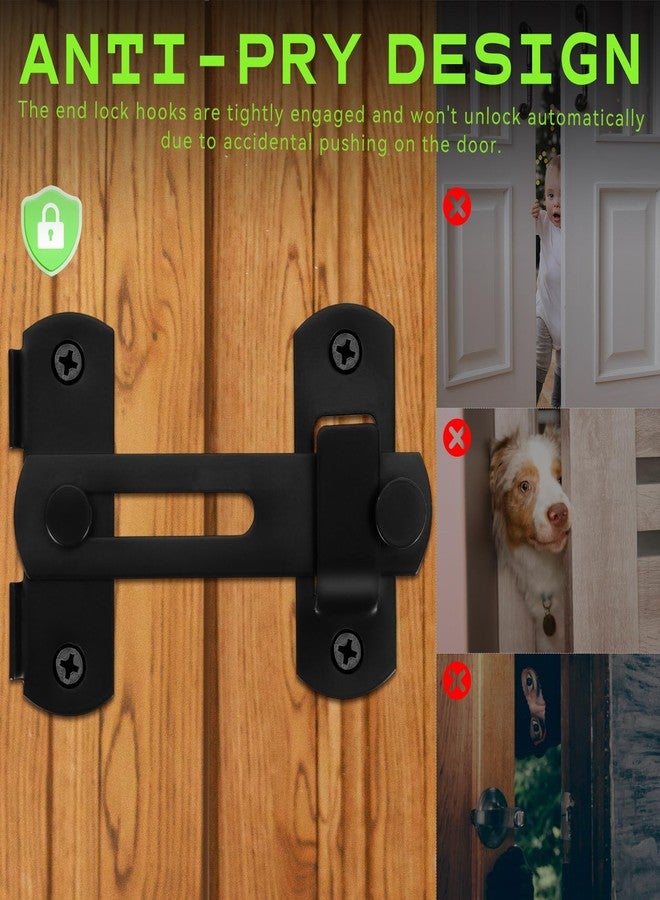 AUGHOA Barn Door Lock,180 Degree Door Lock,Flip Sliding Barn Door Lock,Flip Latch Gate Latch,Safety Door Lock for Bathroom, Sliding Door, Window, Garden, Garage, Outdoor - Image 4