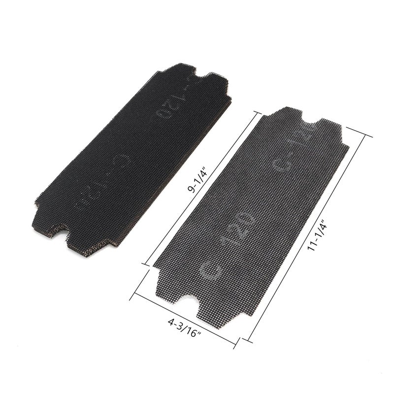 SCOTTCHEN شبكة ورق الصنفرة للجدران الجافة 11-1/4" x 4-3/16" حبيبات: #60,80,120,220,320-20 قطعة - Image 2
