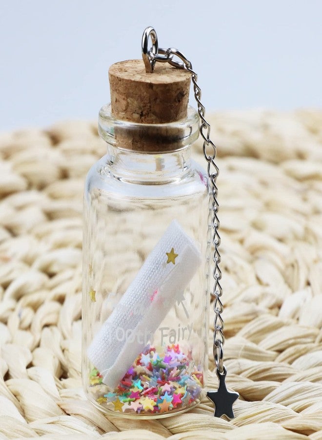free-space Tooth Fairy Bottle Keepsake Tooth Lost Memorial Bottle Gift Boy or Girl with Message Cloth (Bottle) - Image 4