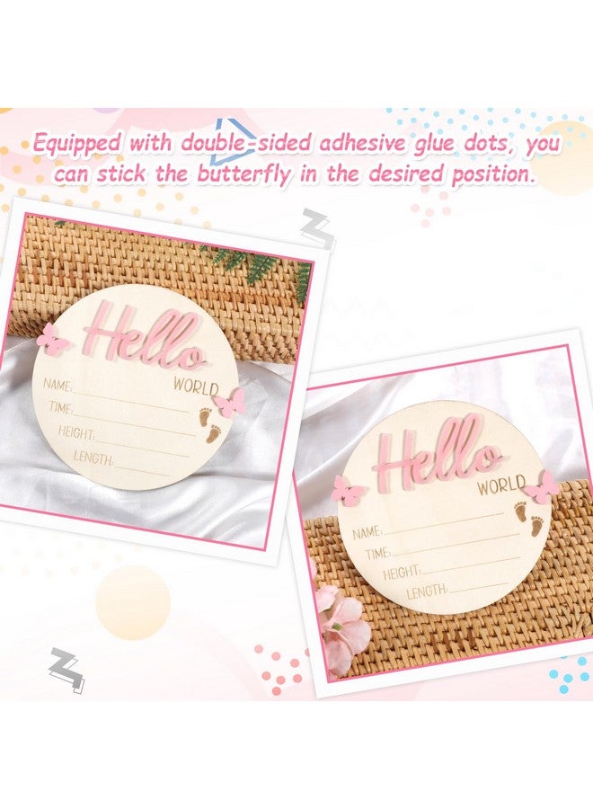 YQQYG 1 PCS Baby Name Sign, Pink Baby Name Announcement Sign, Wooden Newborn Sign, Newborn Name Sign for Hospital Sign, Baby Custom Name Sign for Newborn Baby - Image 3