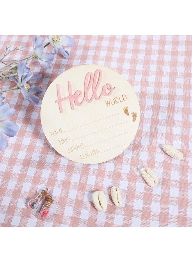 YQQYG 1 PCS Baby Name Sign, Pink Baby Name Announcement Sign, Wooden Newborn Sign, Newborn Name Sign for Hospital Sign, Baby Custom Name Sign for Newborn Baby - Image 4