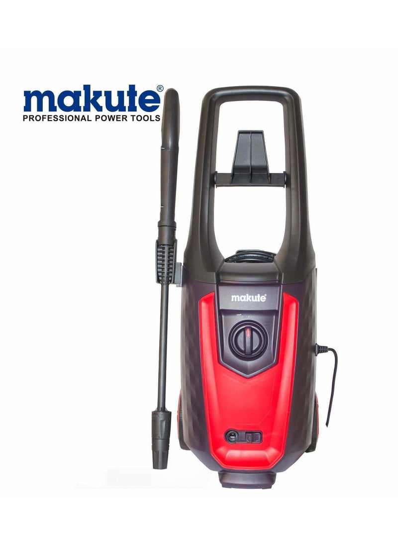 makute High-Performance 1400W Pressure Washer with TSS and Lock System - Ideal for Home, Garden, and Car - 140 Bar - Red/Black - Image 1