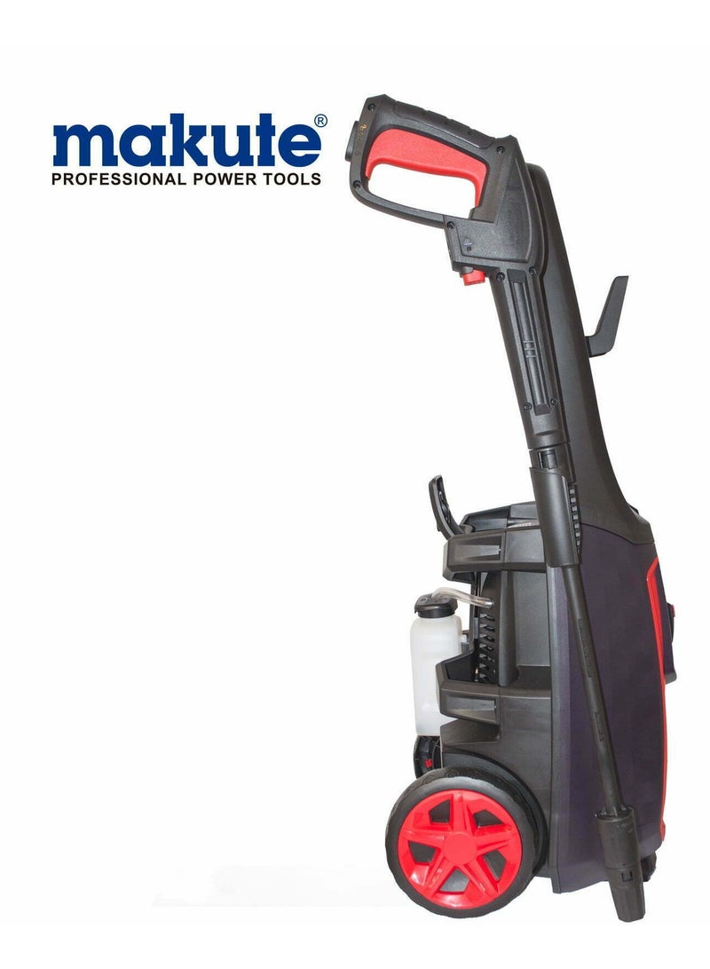 makute High-Performance 1400W Pressure Washer with TSS and Lock System - Ideal for Home, Garden, and Car - 140 Bar - Red/Black - Image 2