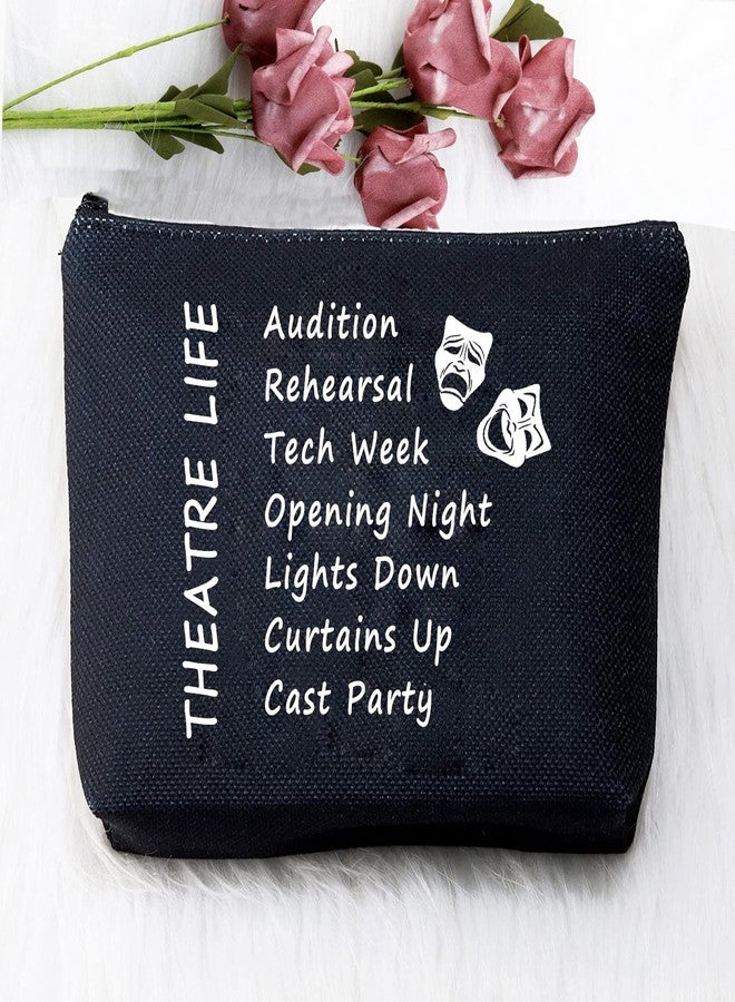 PXTIDY Theatre Life makeup Bag Drama Theater Gifts Comedy Tragedy Mask Theatre Drama Bag Drama Actor Actress Gifts Pouch(black) - Image 5