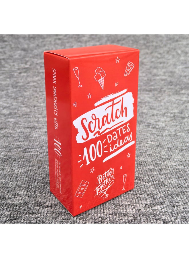English Version Sciatch 100 Date Ideas Romantic Couple Creative Scratch Cards