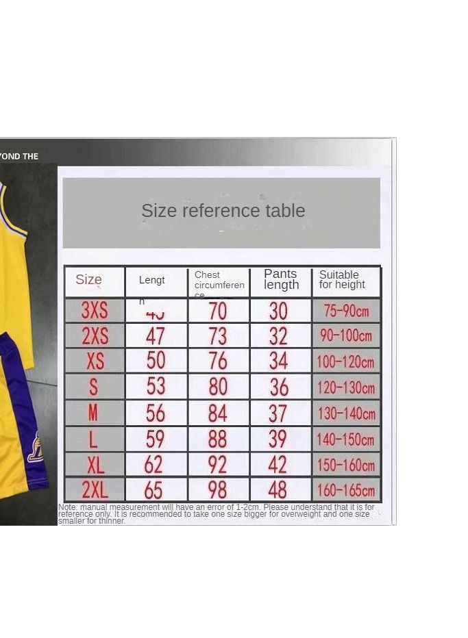 Generic Children's Jersey #8 Basketball Jersey, Sportswear Universal Sleeveless T-Shirt Shorts Jersey Set,Sports Suits Top+Shorts Set Kids Tracksuits  - Image 3