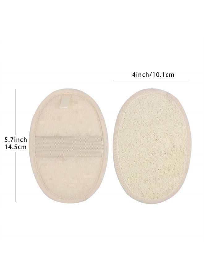 Mooerca 10 Packs Exfoliating Loofah Sponge Pads,Large 4x5.7-100% Natural Luffa and Terry Cloth Materials,Loofa Sponge Scrubber Body Glove Close Skin for Men and Women,Perfect for Bath Spa and Shower (10 pack) - Image 2