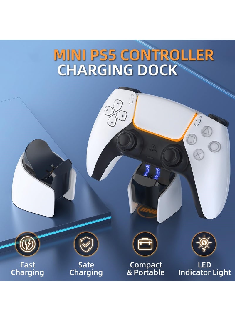 Captaintech PS5 Controller Charger Station Compatible with Playstation 5 Dual & Edge Controller, Fast USB Charging Station, PS5 Edge Controller Charging Dock with Charger Indicator and Charging Cable  - Image 2