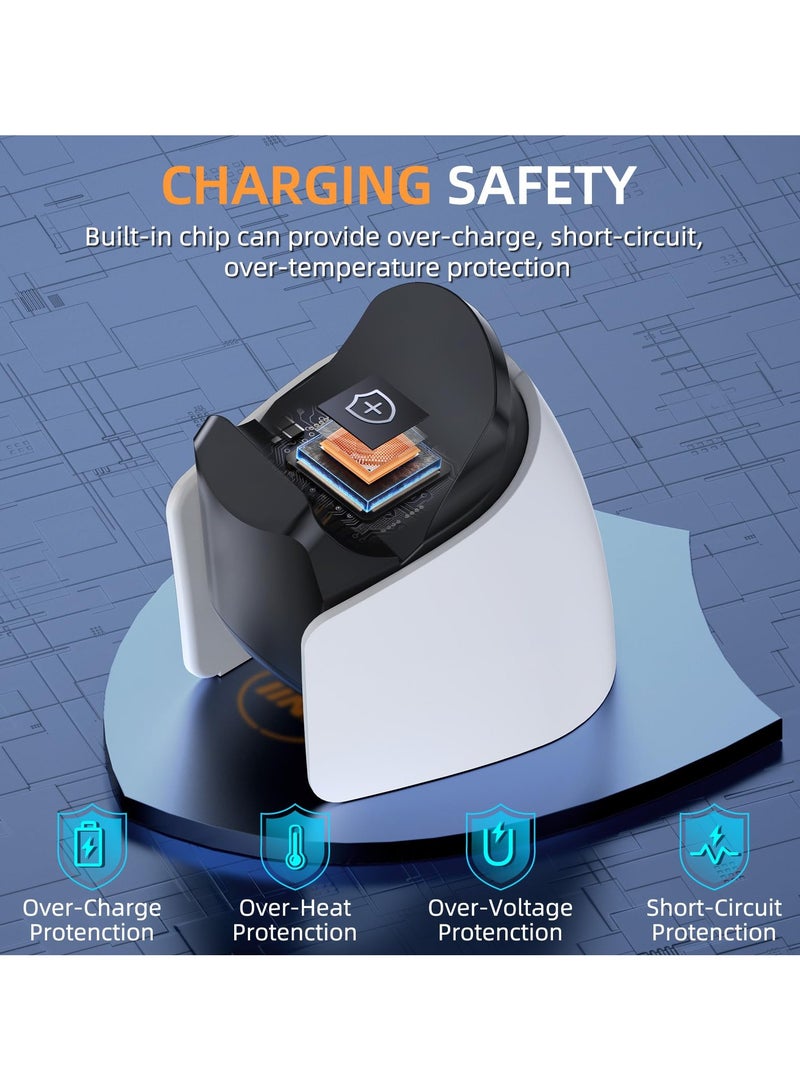 Captaintech PS5 Controller Charger Station Compatible with Playstation 5 Dual & Edge Controller, Fast USB Charging Station, PS5 Edge Controller Charging Dock with Charger Indicator and Charging Cable  - Image 5