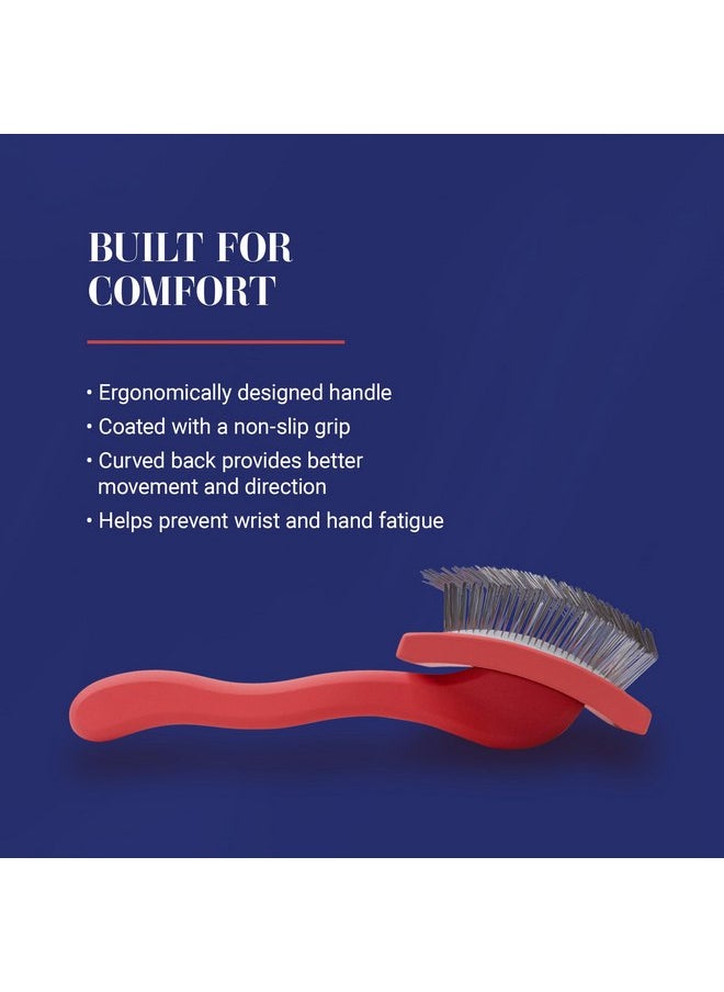 Chris Christensen Chris Christensen Big G Dog Slicker Brush, Groom Like a Professional, Fluff Detangle Style, Saves Time Energy, Made in Germany, Coral, Medium  - Image 5