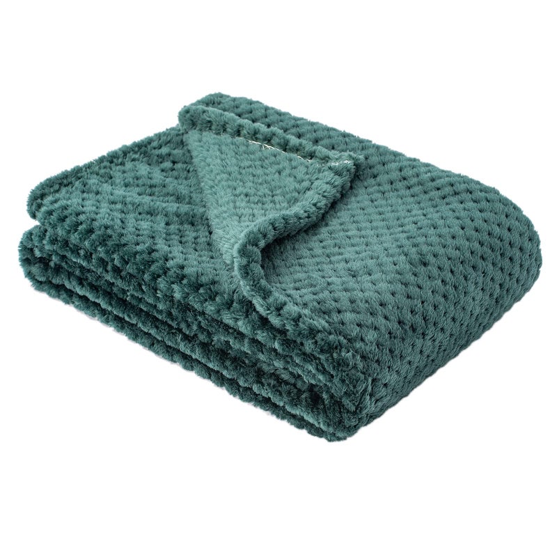 Fuzzy Blanket or Fluffy Blanket for Baby Soft Warm Cozy Coral Fleece Toddler Infant or Newborn Receiving Blanket for Crib Stroller Travel Decorative 28Wx40L XSBlack Green