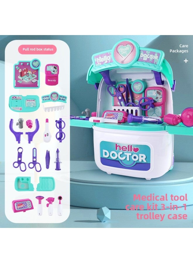 Trolley Case Play House Toys Makeup Tools Kitchen Medical Tools Plush Cat Puppy Children's Toys-Color:Medical Tools: (english Card Packaging) Xc183a - Image 1