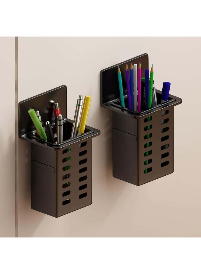 Anmi 2-Piece Toothbrush Holders, Wall Mounted Bathroom Countertop Organizer, Razor Organizer for Toiletry Tooth Brush Holder - Image 3