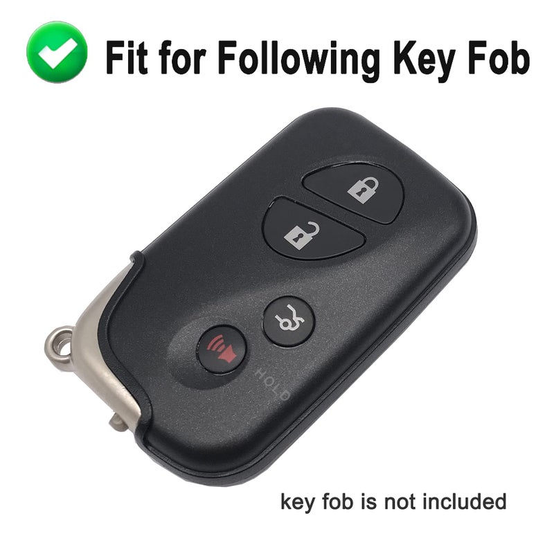 Muxkenper Key Fob Cover Case Fit for 2005-2018 Lexus ES350 GS300 GS350 GS430 GS450h ISC IS250 IS350 LS460 LS600h Keyless Entry Remote Case Holder ABS Carbon Fiber Pattern (Black) - Image 2