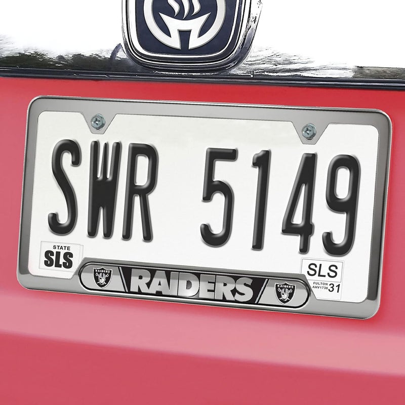FANMATS FANMATS NFL Embossed License Plate Frame Stainless Steel Frame with Stamped Aluminum Team Logo Inserts 625in x 1225in  - Image 2