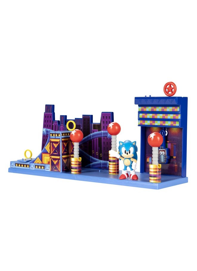 Sonic The Hedgehog Sonic The Hedgehog Action Figures 2.5" Studiopolis Zone Playset 
