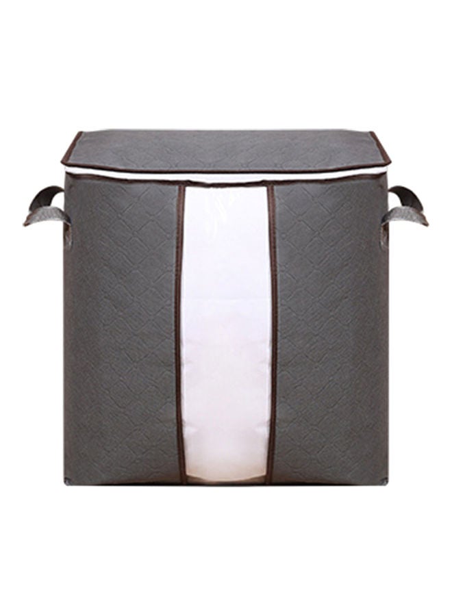 NIBEMINENT Non Woven Fabric Folding Blanket Storage Bag Grey - Image 1