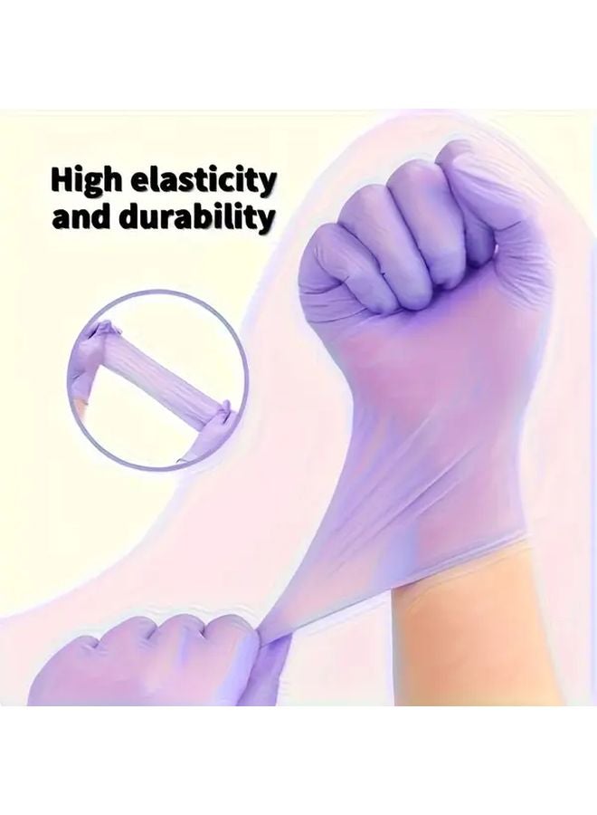 Lightweight Purple Disposable Nitrile Gloves 12 Pairs L Size Powder Free Home Kitchen Care - Image 5