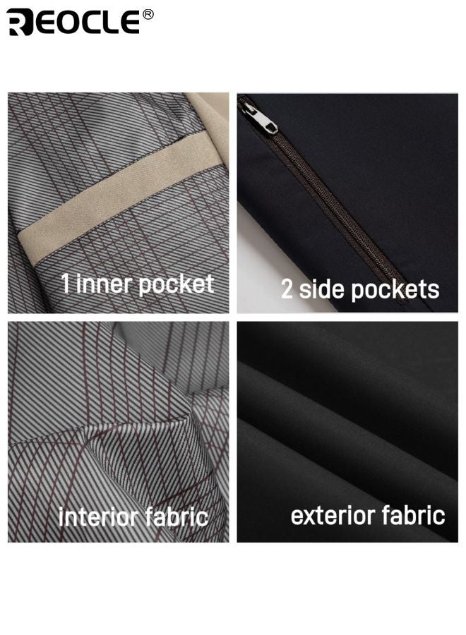 REOCLE Men's Lightweight Jacket with Full Zip and Windbreaker Design Business Casual Coat with Waterproof Feature for Golf Work Wear - Image 5