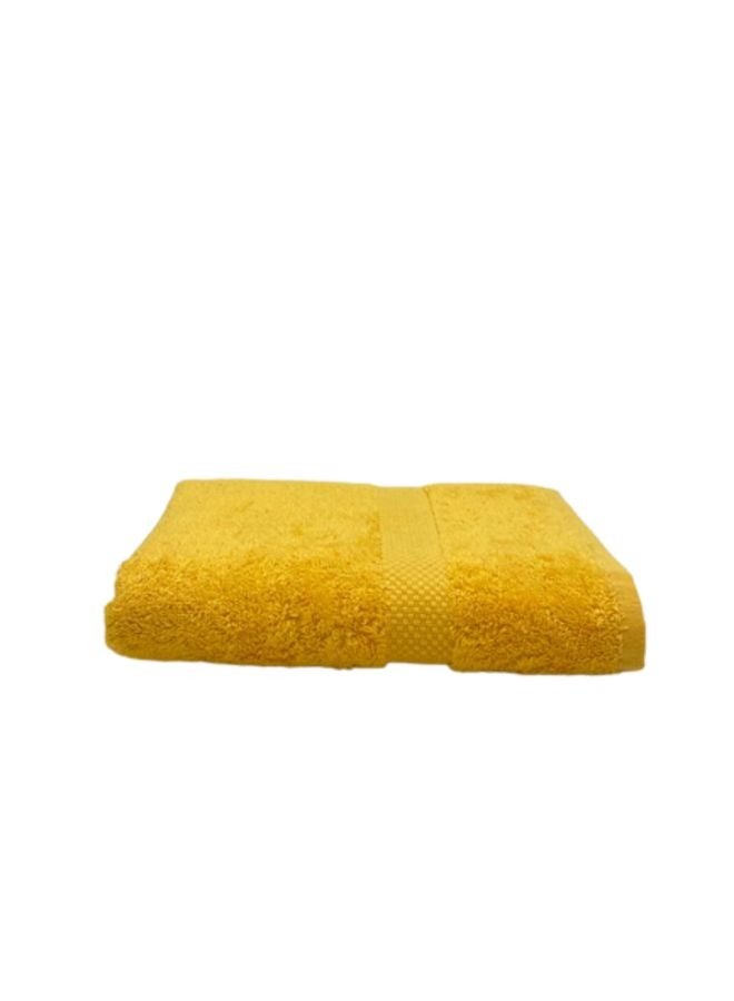 BYFT Gardenia (Yellow) Premium Hand Towel (50 x 100 Cm -Set of 1) 100% Cotton, Highly Absorbent and Ultrasoft Bath Linen with Diamond Dobby -550 Gsm - Image 1
