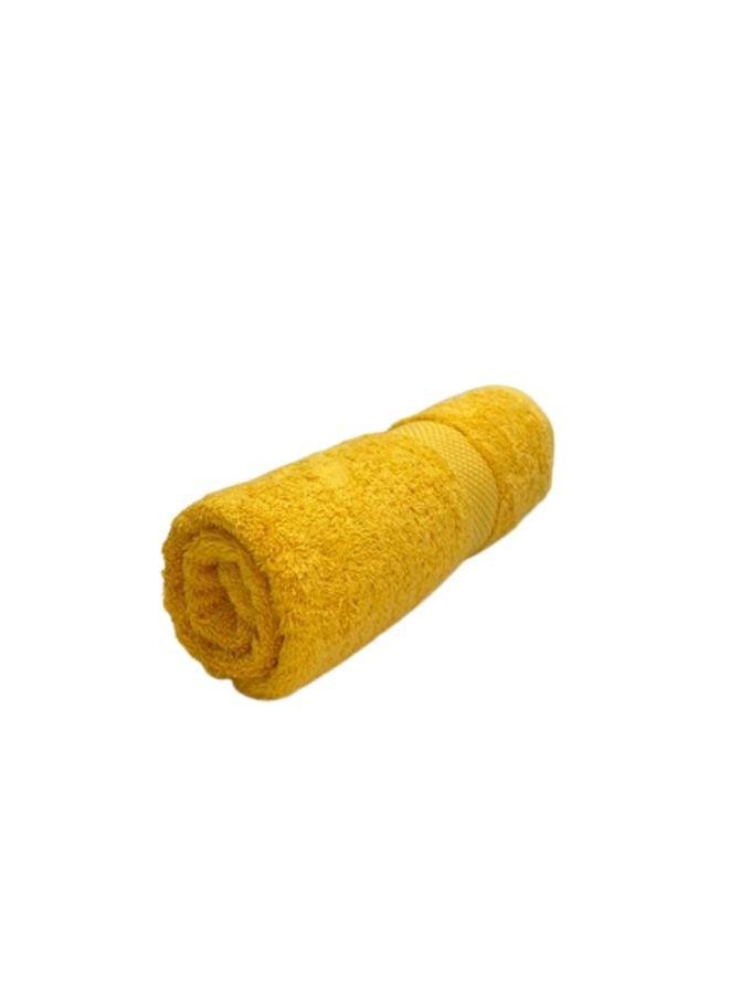 BYFT Gardenia (Yellow) Premium Hand Towel (50 x 100 Cm -Set of 1) 100% Cotton, Highly Absorbent and Ultrasoft Bath Linen with Diamond Dobby -550 Gsm - Image 3