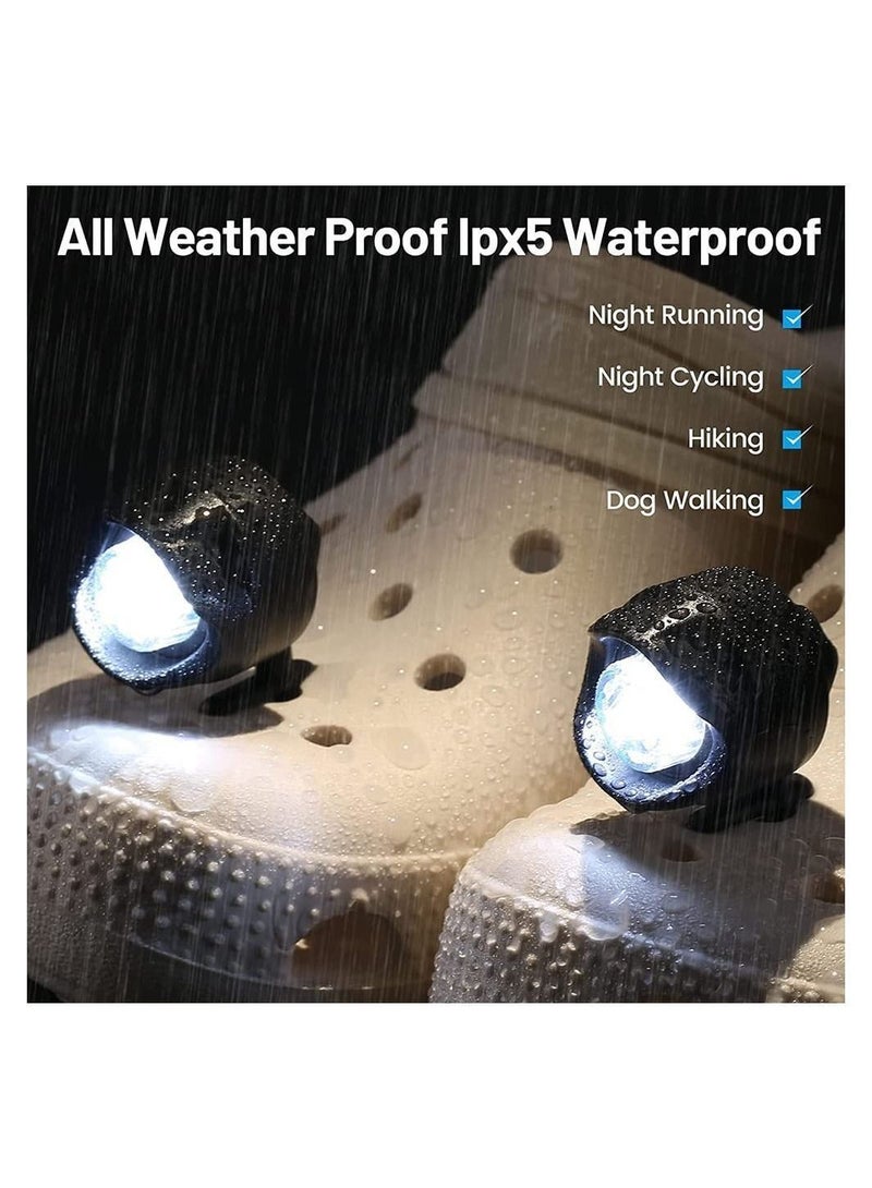 Y&D Shoes Light, 2 PCS Headlights for Clogs, Upgrade Rechargeable Croc Flashlight Attachment, Led Light Waterproof, Small Press Lights, Funny Charms Accessories Adults and Kids - Image 4