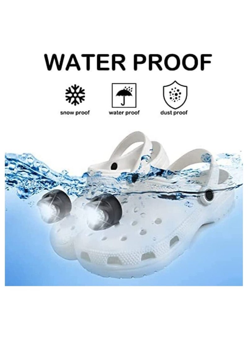 Y&D Shoes Light, 2 PCS Headlights for Clogs, Upgrade Rechargeable Croc Flashlight Attachment, Led Light Waterproof, Small Press Lights, Funny Charms Accessories Adults and Kids - Image 3