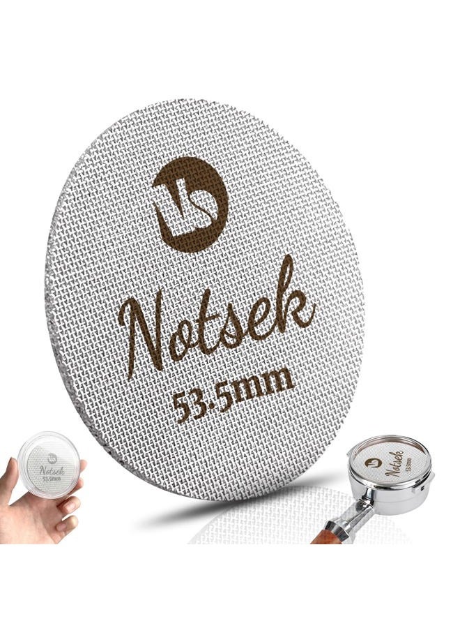 NOTSEK Puck Screen 54mm, Espresso Puck Screen for 54mm Portafilter, with Acrylic Storage Box, Resuable 1.7mm Thickness 150μm, 316L Stainless Steel, Coffee Filter Screen, Lower Shower Screen - Image 1