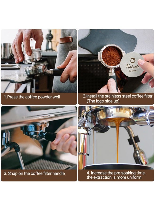 NOTSEK Puck Screen 54mm, Espresso Puck Screen for 54mm Portafilter, with Acrylic Storage Box, Resuable 1.7mm Thickness 150μm, 316L Stainless Steel, Coffee Filter Screen, Lower Shower Screen - Image 5