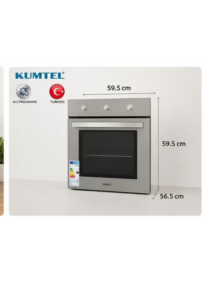 كومتيل فرن كهربائي مدمج A6-SF2M – 60×60 سم – سعة 60 لتر – 2000 واط – فضي – 4+1 برامج مرآة - Image 1