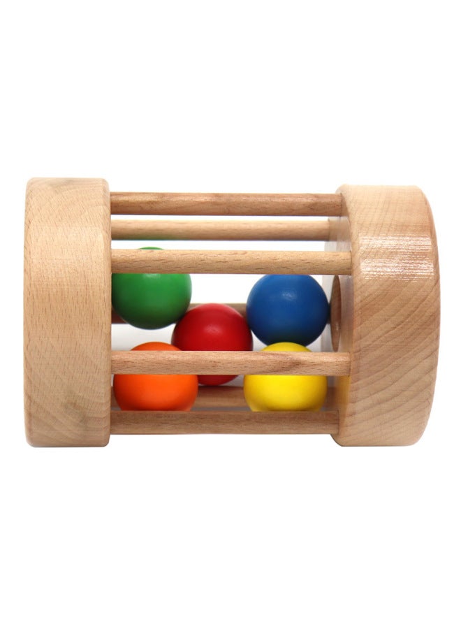 Montessori Early Childhood Teaching Aids Rolling Drum Baby Logical Thinking Hand-eye Coordination Training Toy Wooden Puzzle-Color:Rolling Drum - Image 2