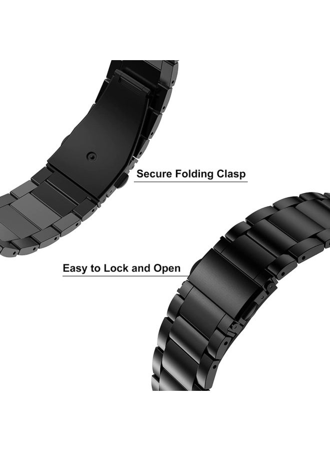 O Ozone (Pack of 2) O Ozone Metal Band Compatible with CMF by Nothing Watch Pro/Watch Pro 2 Watchband Bracelet, Stainless Steel Replacement Bracelet Wristband Wrist Strap Smart Watch Accessories for Men- Silver/Rose Gold - Image 3