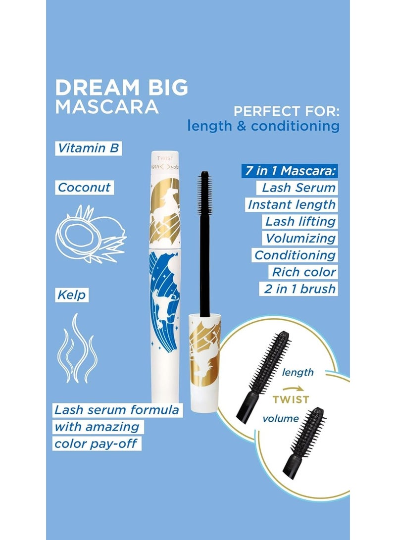 Pacifica Pacifica Dream Big Mascara – Black Magic 7-in-1 Lash Extending Mascara, Twist-Adjust Brush for Length & Volume, Lash Serum Infused, Vegan Ophthalmologist tested  - Image 5