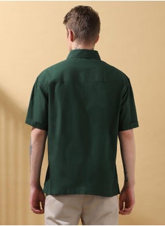Dennis Lingo Sage Relaxed fit Shirts Solid design crafted from 100% Cotton featuring Half Sleeve with Button closure.  - Image 3