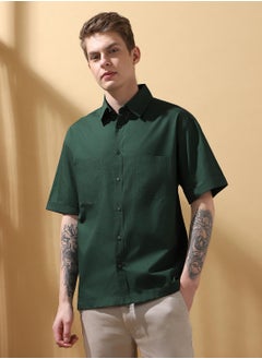 Dennis Lingo Sage Relaxed fit Shirts Solid design crafted from 100% Cotton featuring Half Sleeve with Button closure.  - Image 2