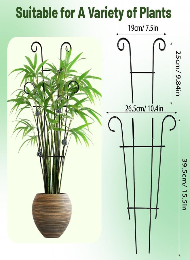 Dntorx 25.6 Inch Plant Trellis for Climbing Plants, 4 Pack Metal Garden Trellis for Potted Plants Indoor House Plant Climber Support Stakes with Plant Clips for Monstera Pothos Hoya Ivy Flower - Image 2