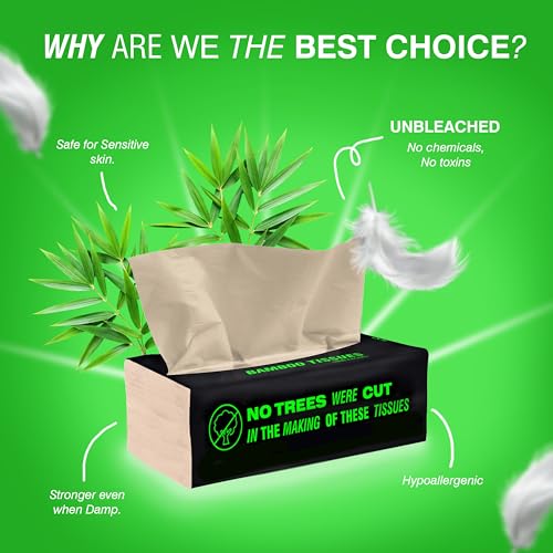 Beco Bamboo Facial Tissue Paper Box-Soft Pack | 200 pulls x 6 packs | Super Soft, Skin Friendly & Highly Absorbent Face Tissue Napkins | Car Tissues | 100% Natural & Ecofriendly | 2 ply-1200 Pulls - Image 5