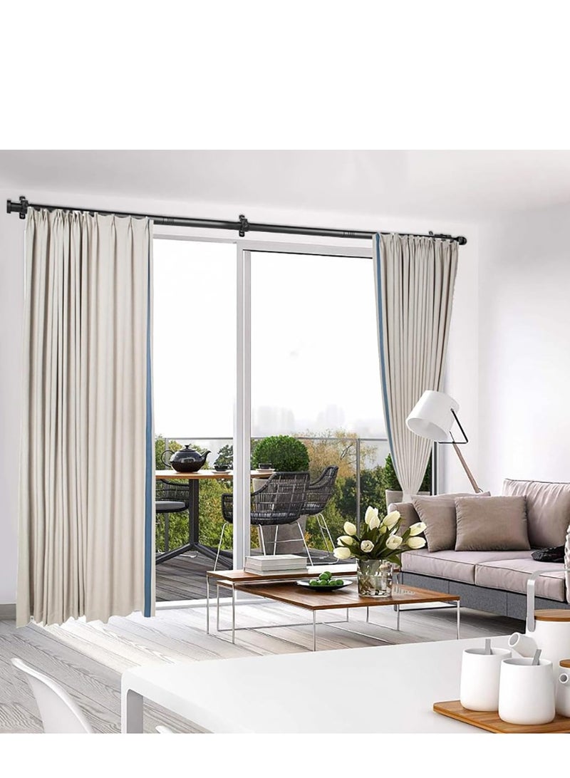 Heavy Duty Curtain Rods for Windows , 1 inch Diameter Long Curtain Rod with Brackets,Adjustable Curtain Rod for Living room,Bedroom - Image 3