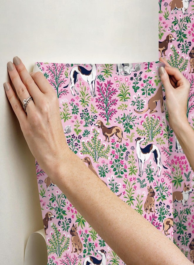 NuWallpaper Must Love Dogs Pink Peel and Stick Wallpaper, PFS6379 - Image 5