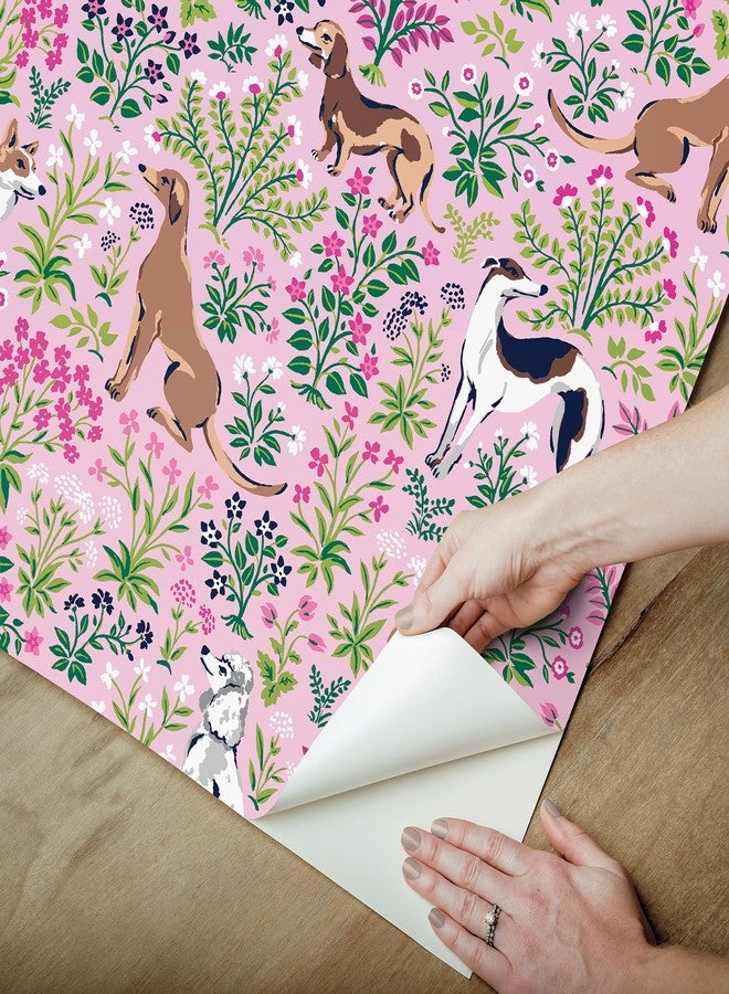 NuWallpaper Must Love Dogs Pink Peel and Stick Wallpaper, PFS6379 - Image 4