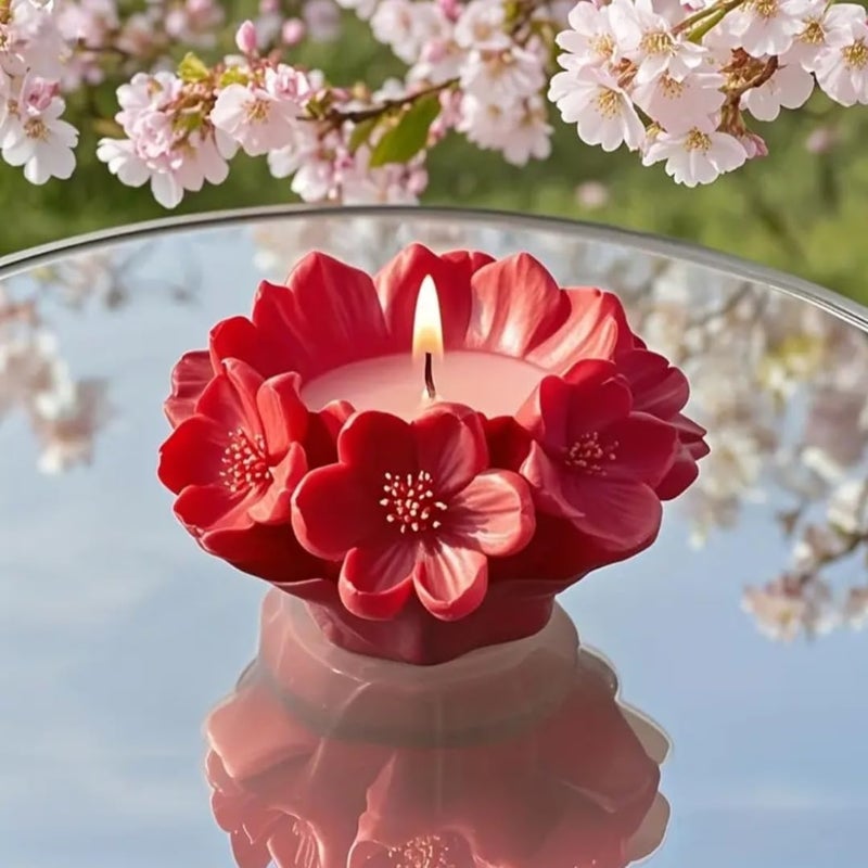 Skytail Skytail Blossom Flower Silicone Candle Mould for Candle Making Aromatherapy Lotus Candle Wax Melts Home Decoration 3D Flower Cupcake Baking Mould Cookies Muffin Soap Floral Molds  - Image 3