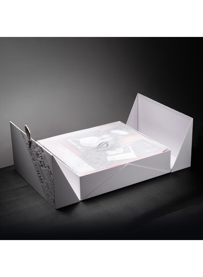Rog White Gaming Equipment: Prism 2 + Night Demon X + Moon Blade 2 Rgb + Assault Armor 2 Qixi Gift Box, Gift For Boyfriend, Customizable Mechanical Keyboard, Gaming Mouse, Gaming Headset