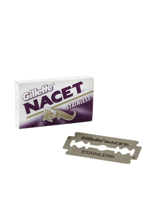 Gillette 100 NACET STAINLESS Double Edge Razor Blades - Image 3