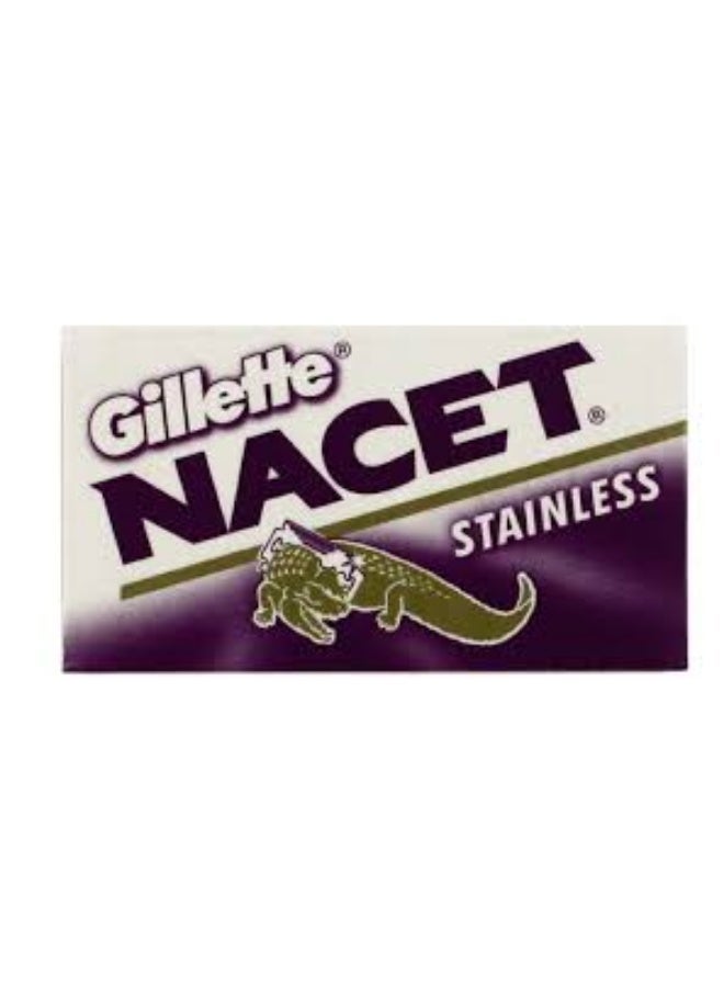 Gillette 100 NACET STAINLESS Double Edge Razor Blades - Image 2