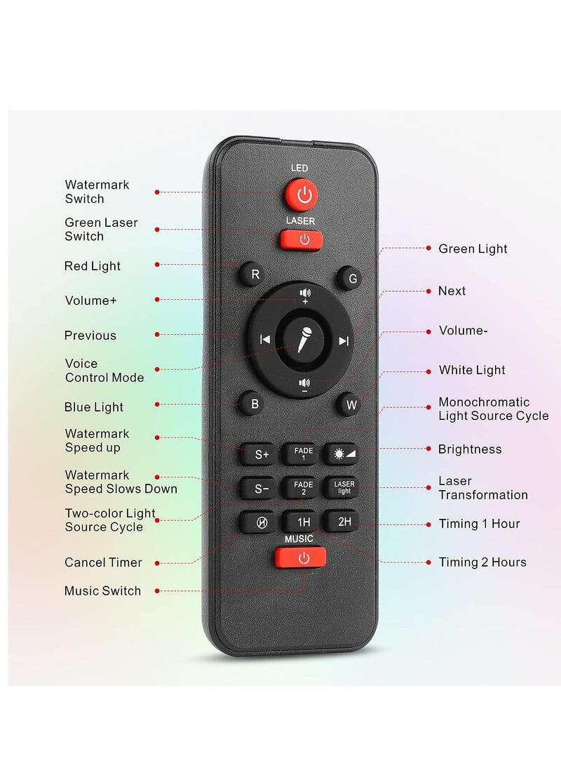 2-In-1 Star Light Projector Led Night Light with Remote Control - Image 4